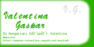 valentina gaspar business card
